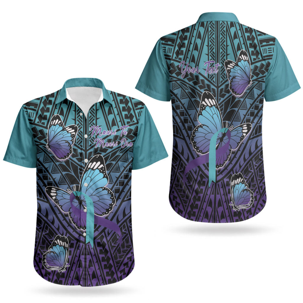 Personalised New Zealand Suicide Prevention Month Couples Matching Tank Maxi Dress and Hawaiian Shirt Maori Mauri Tu Mauri Ora Polynesian Pattern LT22 - Polynesian Pride