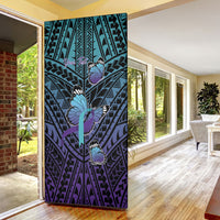 Personalised New Zealand Suicide Prevention Month Door Cover Maori Mauri Tu Mauri Ora Polynesian Pattern