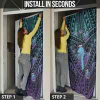 Personalised New Zealand Suicide Prevention Month Door Cover Maori Mauri Tu Mauri Ora Polynesian Pattern