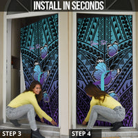 Personalised New Zealand Suicide Prevention Month Door Cover Maori Mauri Tu Mauri Ora Polynesian Pattern