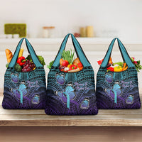 New Zealand Suicide Prevention Month Grocery Bag Maori Mauri Tu Mauri Ora Polynesian Pattern