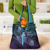 New Zealand Suicide Prevention Month Grocery Bag Maori Mauri Tu Mauri Ora Polynesian Pattern