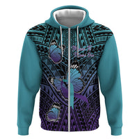Personalised New Zealand Suicide Prevention Month Hoodie Maori Mauri Tu Mauri Ora Polynesian Pattern