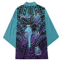 Personalised New Zealand Suicide Prevention Month Kimono Maori Mauri Tu Mauri Ora Polynesian Pattern