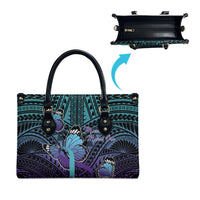 New Zealand Suicide Prevention Month Leather Bag Maori Mauri Tu Mauri Ora Polynesian Pattern