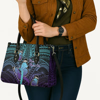 New Zealand Suicide Prevention Month Leather Bag Maori Mauri Tu Mauri Ora Polynesian Pattern