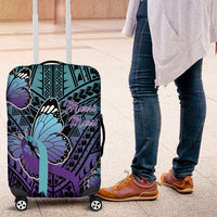 New Zealand Suicide Prevention Month Luggage Cover Maori Mauri Tu Mauri Ora Polynesian Pattern