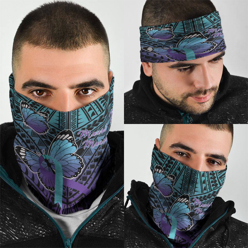 New Zealand Suicide Prevention Month Neck Gaiter Maori Mauri Tu Mauri Ora Polynesian Pattern