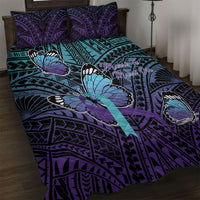 New Zealand Suicide Prevention Month Quilt Bed Set Maori Mauri Tu Mauri Ora Polynesian Pattern
