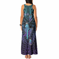 Personalised New Zealand Suicide Prevention Month Tank Maxi Dress Maori Mauri Tu Mauri Ora Polynesian Pattern