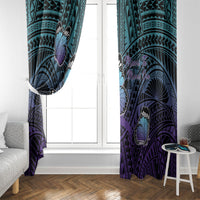 New Zealand Suicide Prevention Month Window Curtain Maori Mauri Tu Mauri Ora Polynesian Pattern