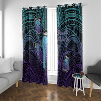 New Zealand Suicide Prevention Month Window Curtain Maori Mauri Tu Mauri Ora Polynesian Pattern