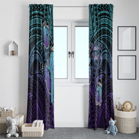 New Zealand Suicide Prevention Month Window Curtain Maori Mauri Tu Mauri Ora Polynesian Pattern