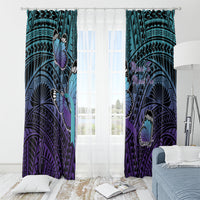 New Zealand Suicide Prevention Month Window Curtain Maori Mauri Tu Mauri Ora Polynesian Pattern