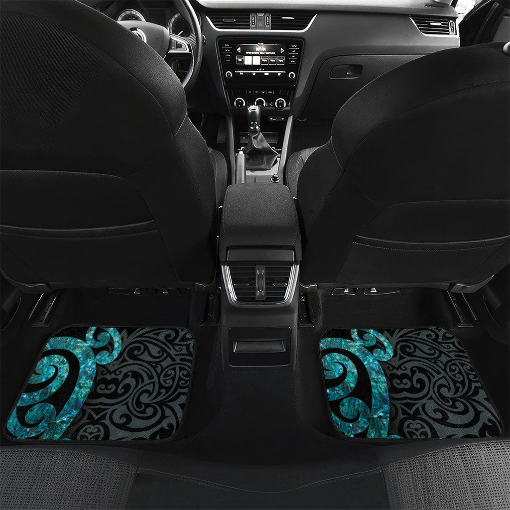New Zealand Tui Bird Wahaika Car Mats Maori Weapon Paua Shell Koru Pattern