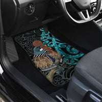 New Zealand Tui Bird Wahaika Car Mats Maori Weapon Paua Shell Koru Pattern