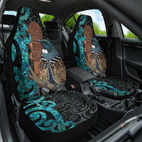 New Zealand Tui Bird Wahaika Car Seat Cover Maori Weapon Paua Shell Koru Pattern