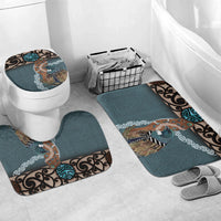 New Zealand Tui Bird Maripi Bathroom Set Maori Weapon Kowhaiwhai Pattern
