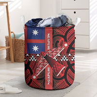 Aotearoa Iwi Ngapuhi Laundry Basket Tuhoronuku Kite United Tribes Flag Maori Pattern