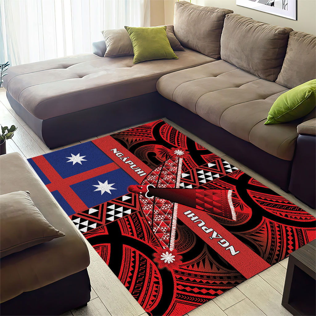 Aotearoa Iwi Ngapuhi Area Rug Tuhoronuku Kite United Tribes Flag Maori Pattern