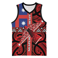 Aotearoa Iwi Ngapuhi Basketball Jersey Tuhoronuku Kite United Tribes Flag Maori Pattern