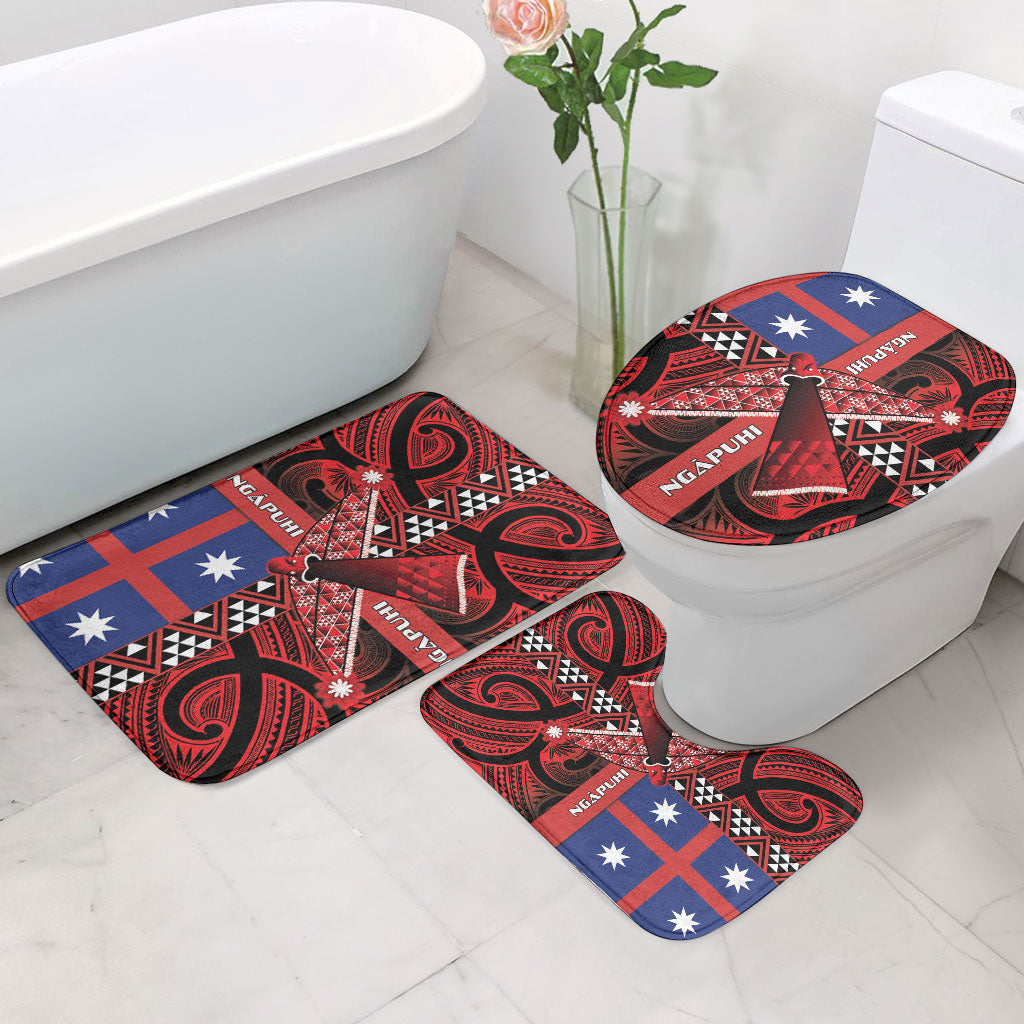 Aotearoa Iwi Ngapuhi Bathroom Set Tuhoronuku Kite United Tribes Flag Maori Pattern