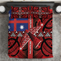 Aotearoa Iwi Ngapuhi Bedding Set Tuhoronuku Kite United Tribes Flag Maori Pattern