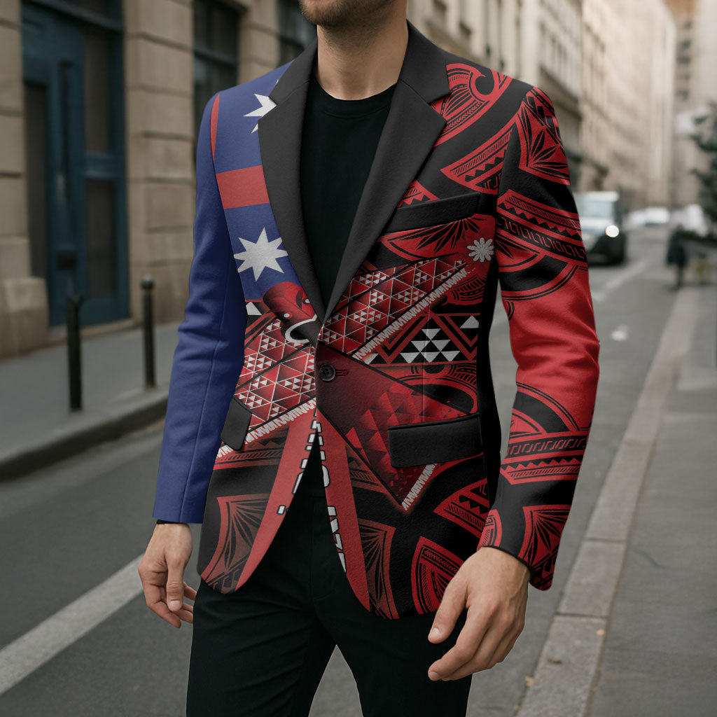 Aotearoa Iwi Ngapuhi Blazer Tuhoronuku Kite United Tribes Flag Maori Pattern