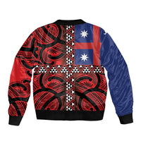 Aotearoa Iwi Ngapuhi Bomber Jacket Tuhoronuku Kite United Tribes Flag Maori Pattern
