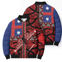 Aotearoa Iwi Ngapuhi Bomber Puffer Jacket Tuhoronuku Kite United Tribes Flag Maori Pattern