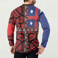 Aotearoa Iwi Ngapuhi Button Sweatshirt Tuhoronuku Kite United Tribes Flag Maori Pattern