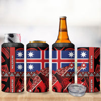 Aotearoa Iwi Ngapuhi 4 in 1 Can Cooler Tumbler Tuhoronuku Kite United Tribes Flag Maori Pattern