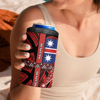 Aotearoa Iwi Ngapuhi 4 in 1 Can Cooler Tumbler Tuhoronuku Kite United Tribes Flag Maori Pattern