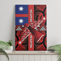 Aotearoa Iwi Ngapuhi Canvas Wall Art Tuhoronuku Kite United Tribes Flag Maori Pattern