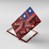 Aotearoa Iwi Ngapuhi Canvas Wall Art Tuhoronuku Kite United Tribes Flag Maori Pattern