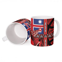 Aotearoa Iwi Ngapuhi Ceramic Mug Tuhoronuku Kite United Tribes Flag Maori Pattern
