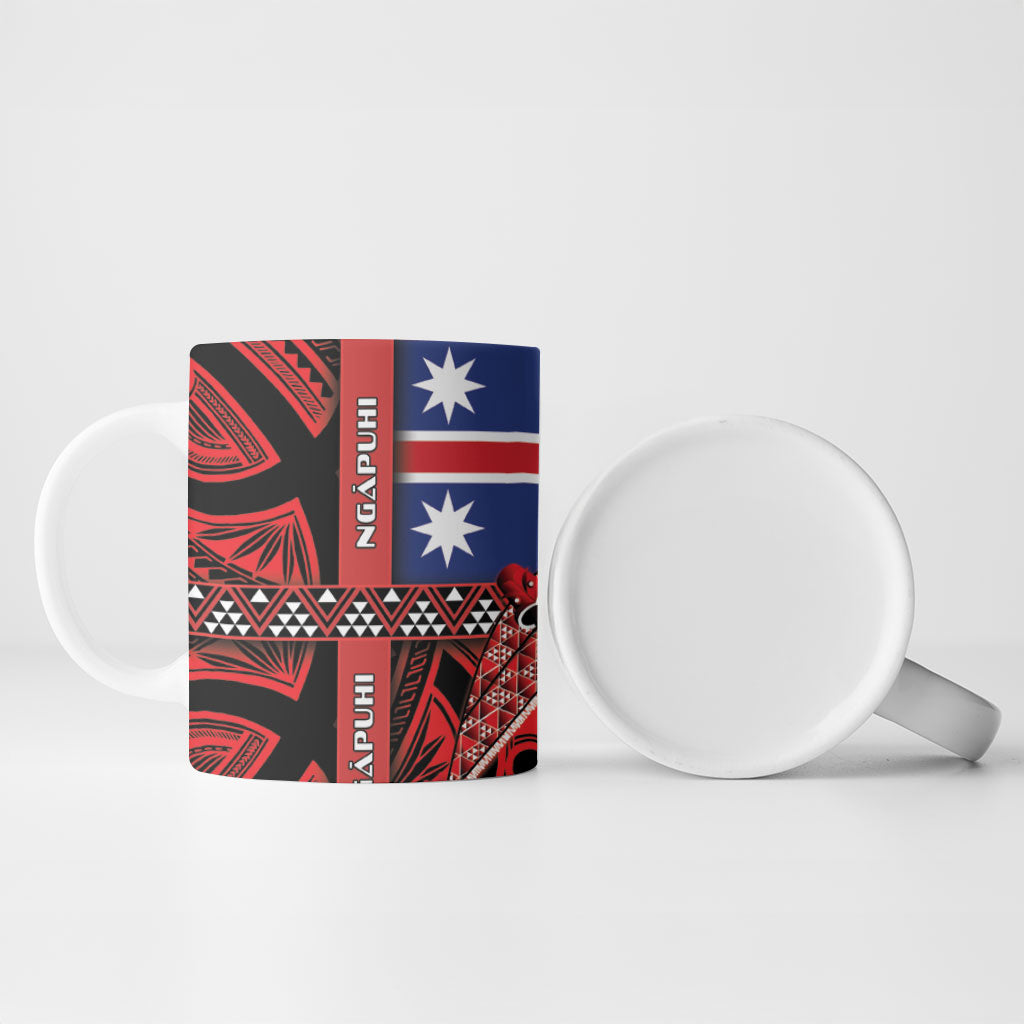 Aotearoa Iwi Ngapuhi Ceramic Mug Tuhoronuku Kite United Tribes Flag Maori Pattern