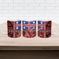 Aotearoa Iwi Ngapuhi Ceramic Mug Tuhoronuku Kite United Tribes Flag Maori Pattern