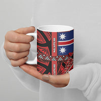 Aotearoa Iwi Ngapuhi Ceramic Mug Tuhoronuku Kite United Tribes Flag Maori Pattern