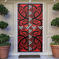 Aotearoa Iwi Ngapuhi Door Cover Tuhoronuku Kite United Tribes Flag Maori Pattern