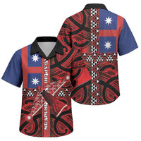 Aotearoa Iwi Ngapuhi Family Matching Long Sleeve Bodycon Dress and Hawaiian Shirt Tuhoronuku Kite United Tribes Flag Maori Pattern