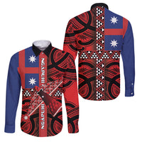 Aotearoa Iwi Ngapuhi Family Matching Off Shoulder Maxi Dress and Hawaiian Shirt Tuhoronuku Kite United Tribes Flag Maori Pattern