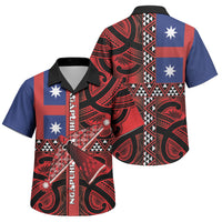 Aotearoa Iwi Ngapuhi Family Matching Off Shoulder Maxi Dress and Hawaiian Shirt Tuhoronuku Kite United Tribes Flag Maori Pattern
