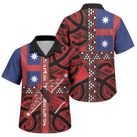 Aotearoa Iwi Ngapuhi Family Matching Summer Maxi Dress and Hawaiian Shirt Tuhoronuku Kite United Tribes Flag Maori Pattern