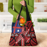 Aotearoa Iwi Ngapuhi Grocery Bag Tuhoronuku Kite United Tribes Flag Maori Pattern