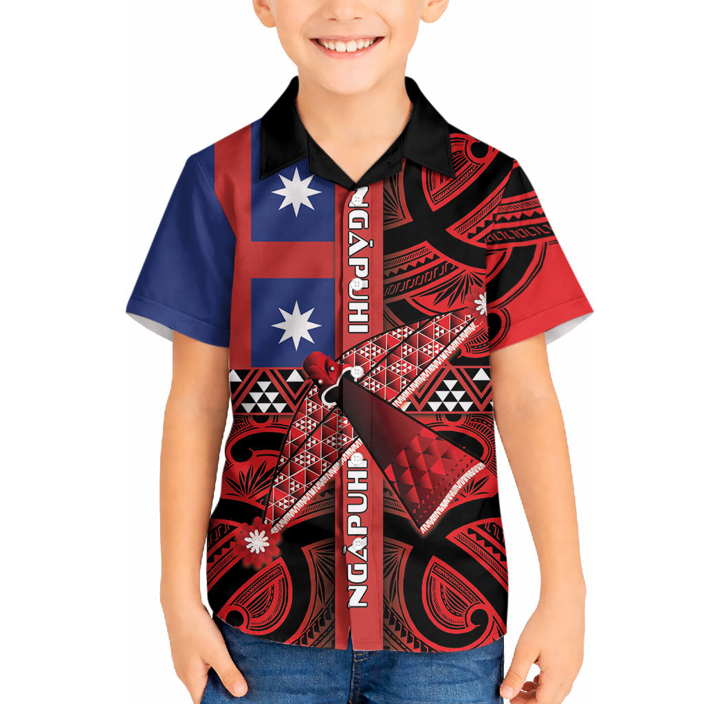 Aotearoa Iwi Ngapuhi Hawaiian Shirt Tuhoronuku Kite United Tribes Flag Maori Pattern