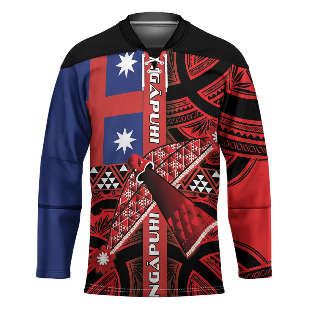 Aotearoa Iwi Ngapuhi Hockey Jersey Tuhoronuku Kite United Tribes Flag Maori Pattern