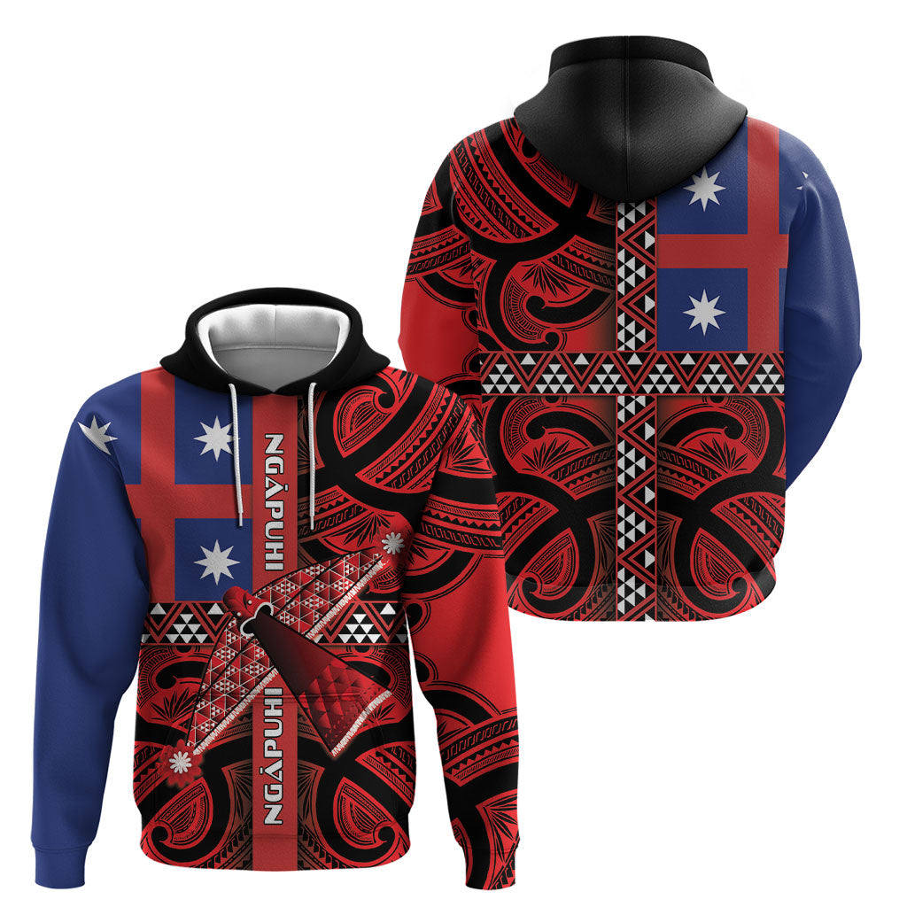 Aotearoa Iwi Ngapuhi Hoodie Tuhoronuku Kite United Tribes Flag Maori Pattern