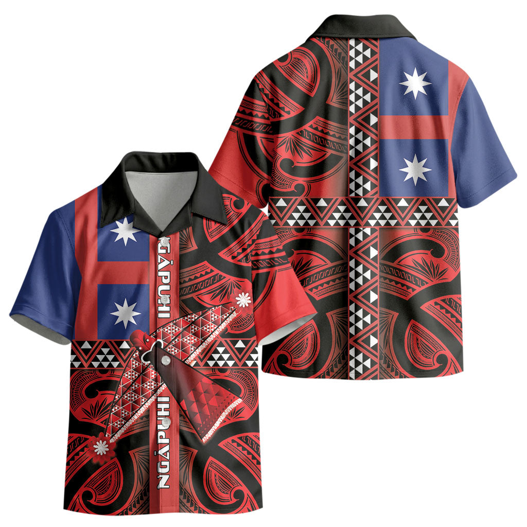 Aotearoa Iwi Ngapuhi Kid Hawaiian Shirt Tuhoronuku Kite United Tribes Flag Maori Pattern