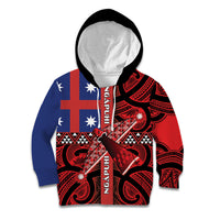 Aotearoa Iwi Ngapuhi Kid Hoodie Tuhoronuku Kite United Tribes Flag Maori Pattern